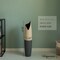 Freestanding Ceramic Floor Vase - Handcrafted Beige Polka Dot Striped Top and Black Bottom, Large Waterproof Vase for Tall Floral Arrangements, Unique Shaped Flower Holder
